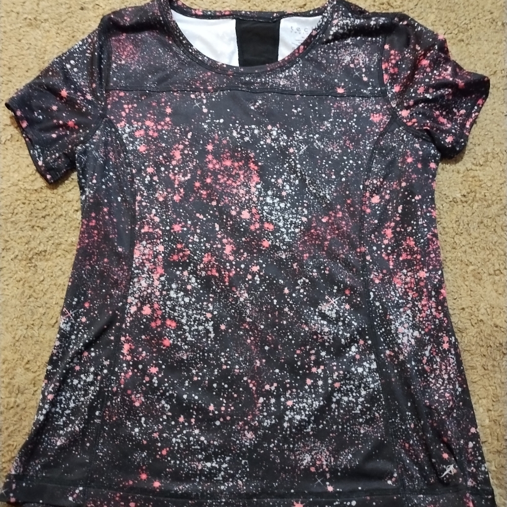 Black and Red Speckled T-Shirt